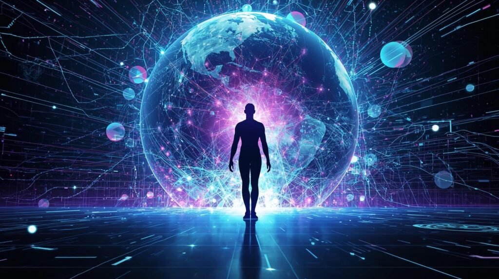 21 Lessons for the 21st Century Summary featuring humanity and technology in balance with global wisdom