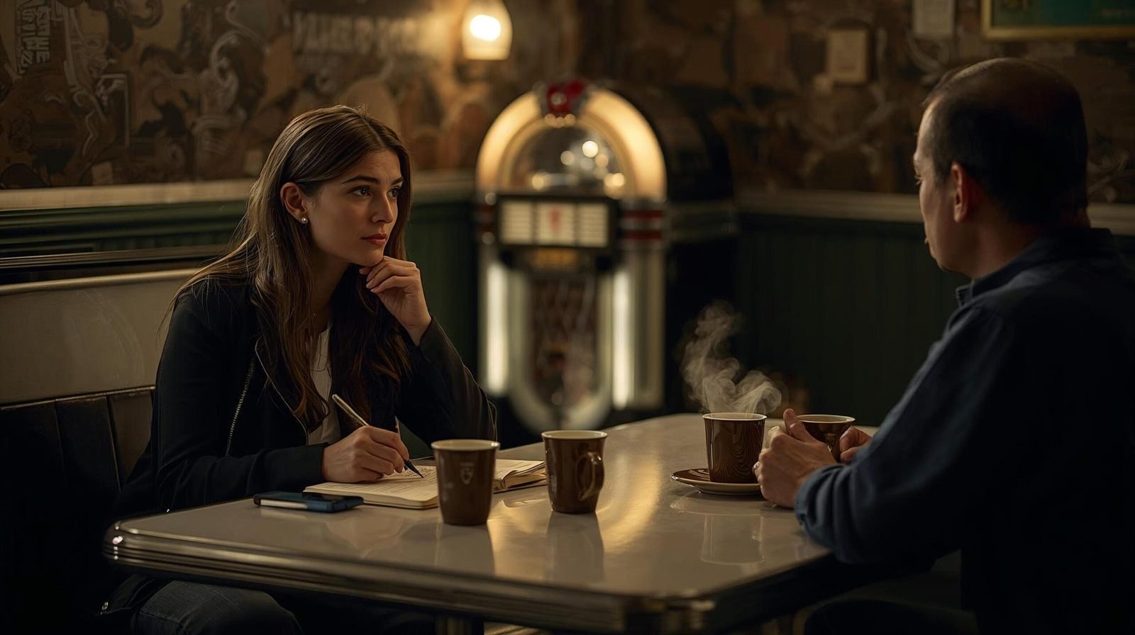 Butler Book scene of a journalist listening to voices of real America