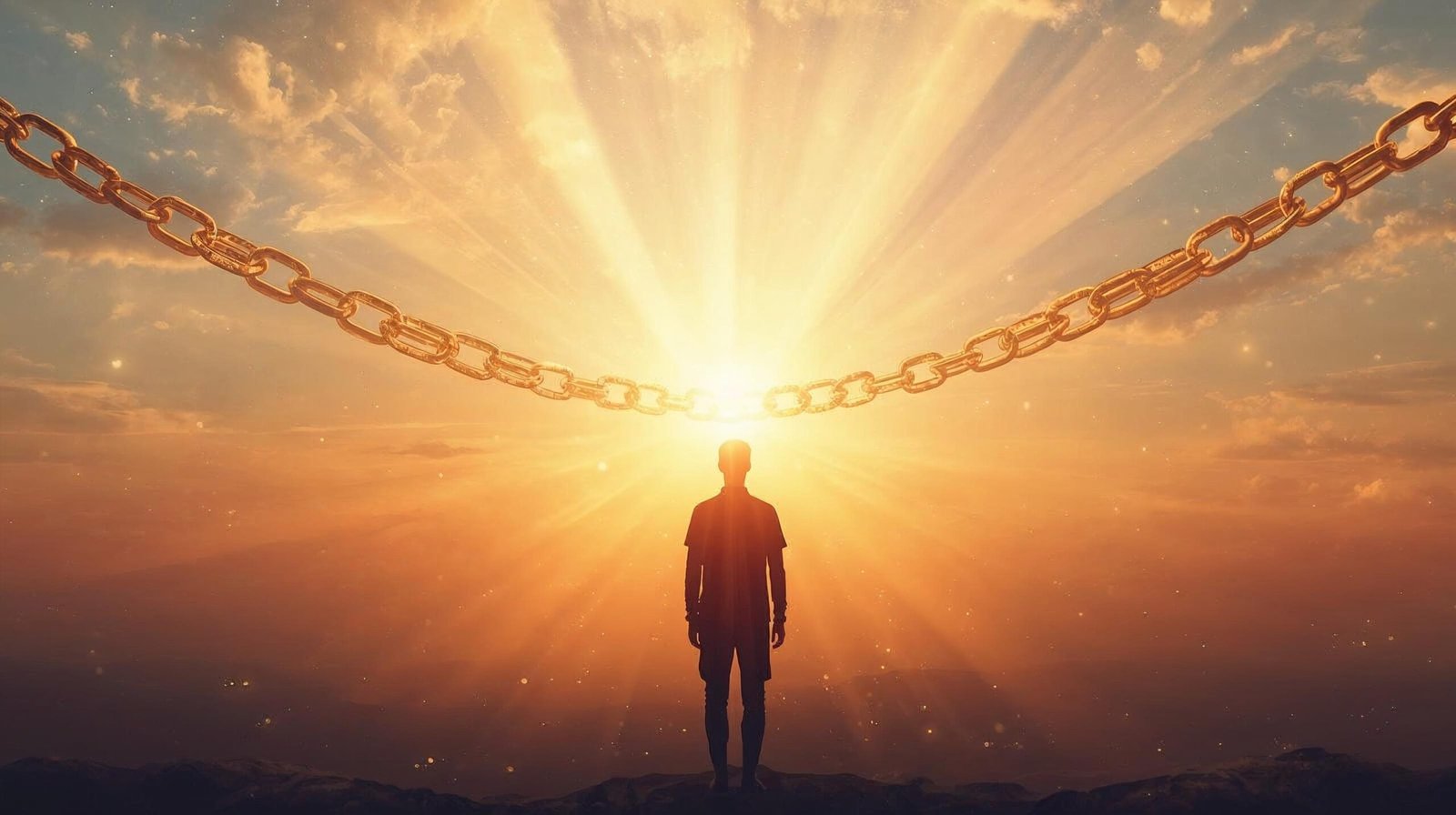 Hostage Book spiritual awakening portrayed through dawn and liberation symbolism