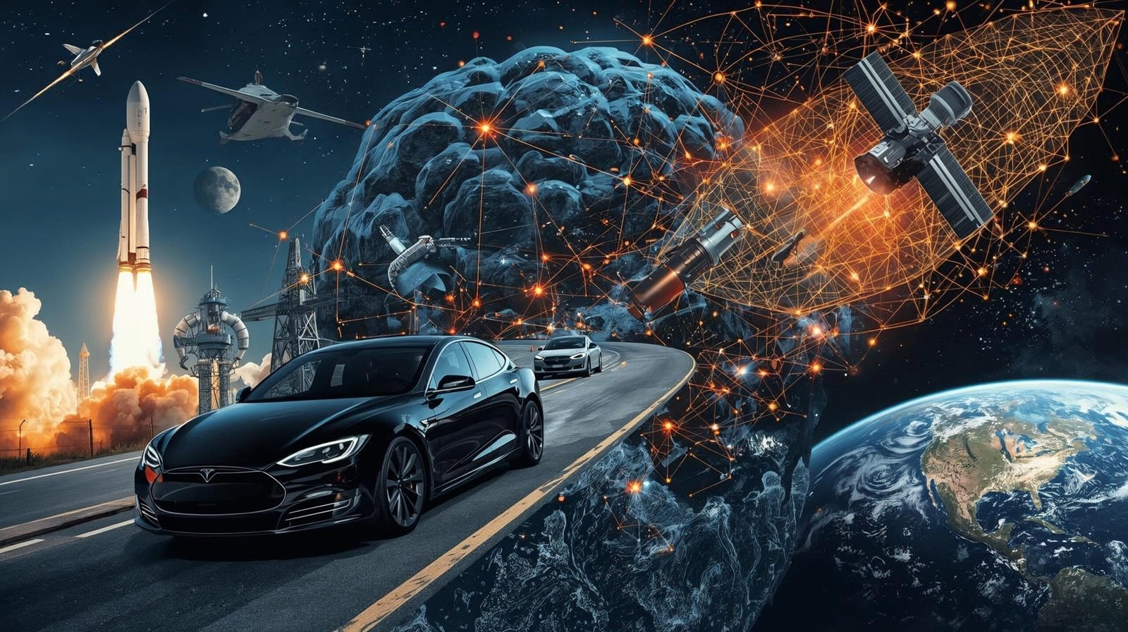 elon musk book summary showcasing Elon Musk’s legacy across multiple industries