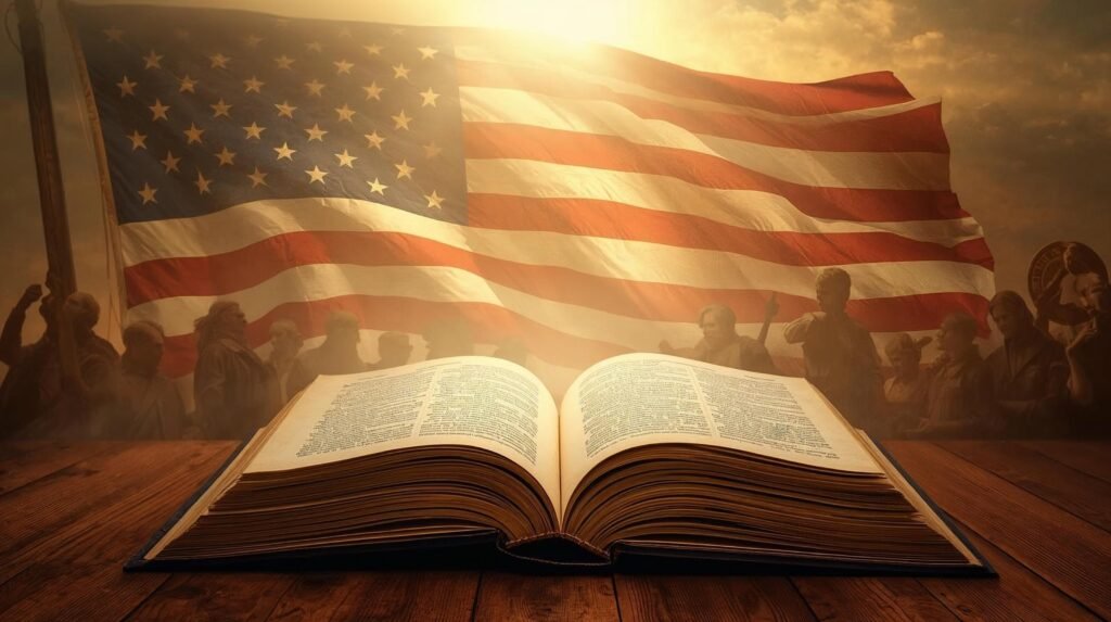 The Soul of America Summary featured image showing American flag and historical symbolism