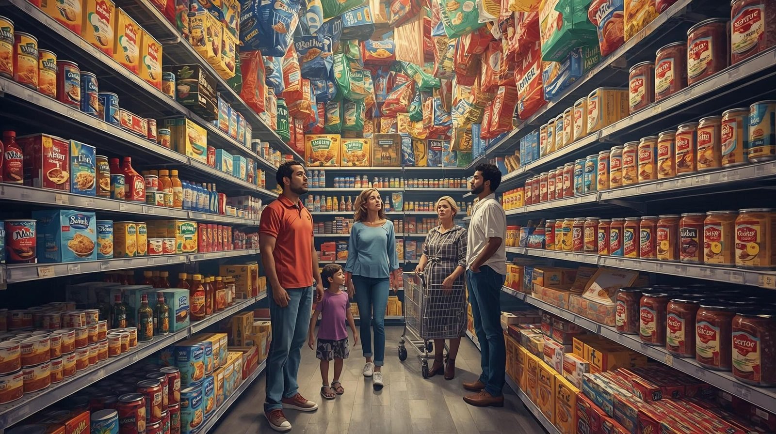 Supermarket Consumer Choice Illustration for The Omnivore’s Dilemma Summary