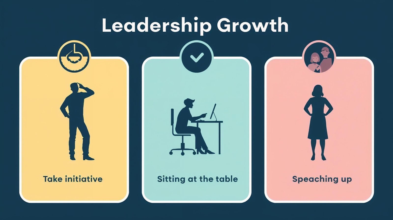 Lean In Book Summary infographic with leadership steps