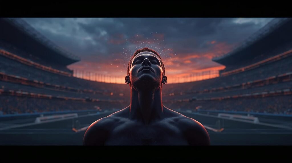 the champions mind representing elite mental strength and focus in competitive sports