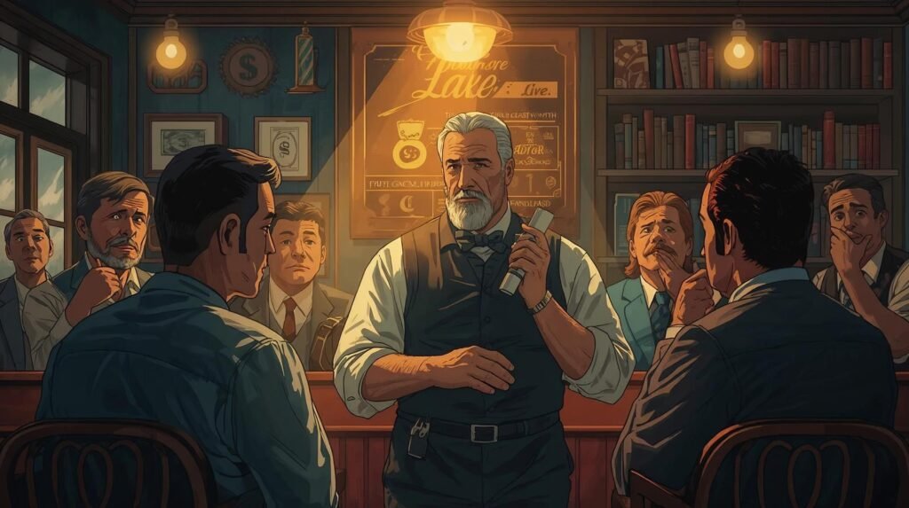 The Wealthy Barber book review visual representing timeless financial wisdom and discipline