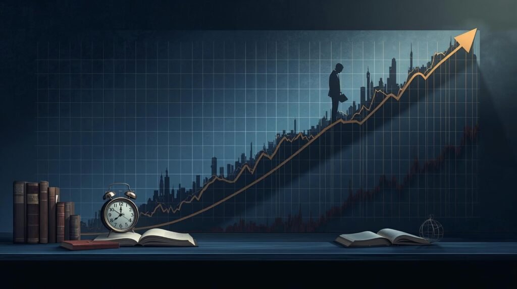 jeremy siegel stocks for the long run illustrated with long-term stock market growth and disciplined investing theme