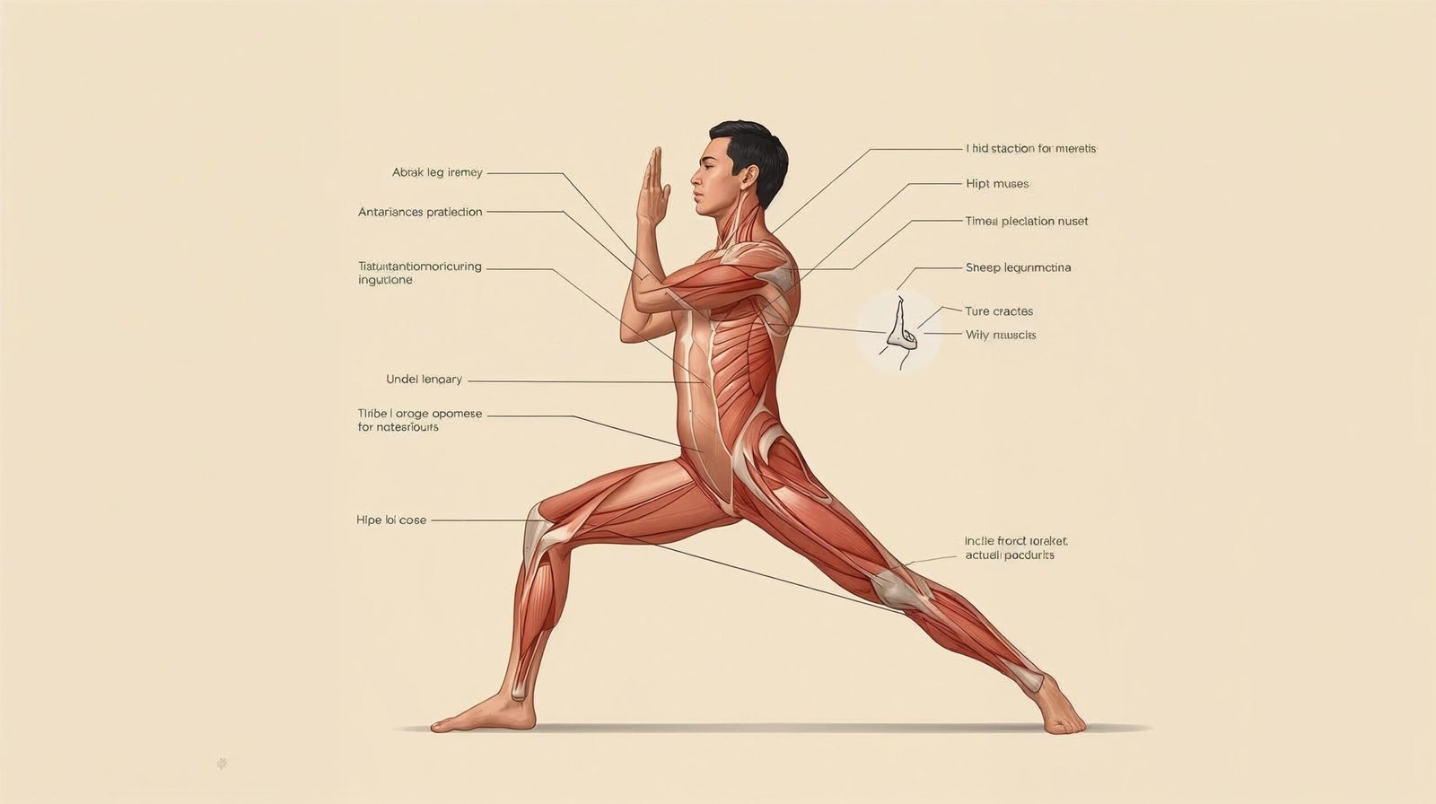 The Key Muscles of Yoga by Ray Long showing muscle engagement in yoga asanas