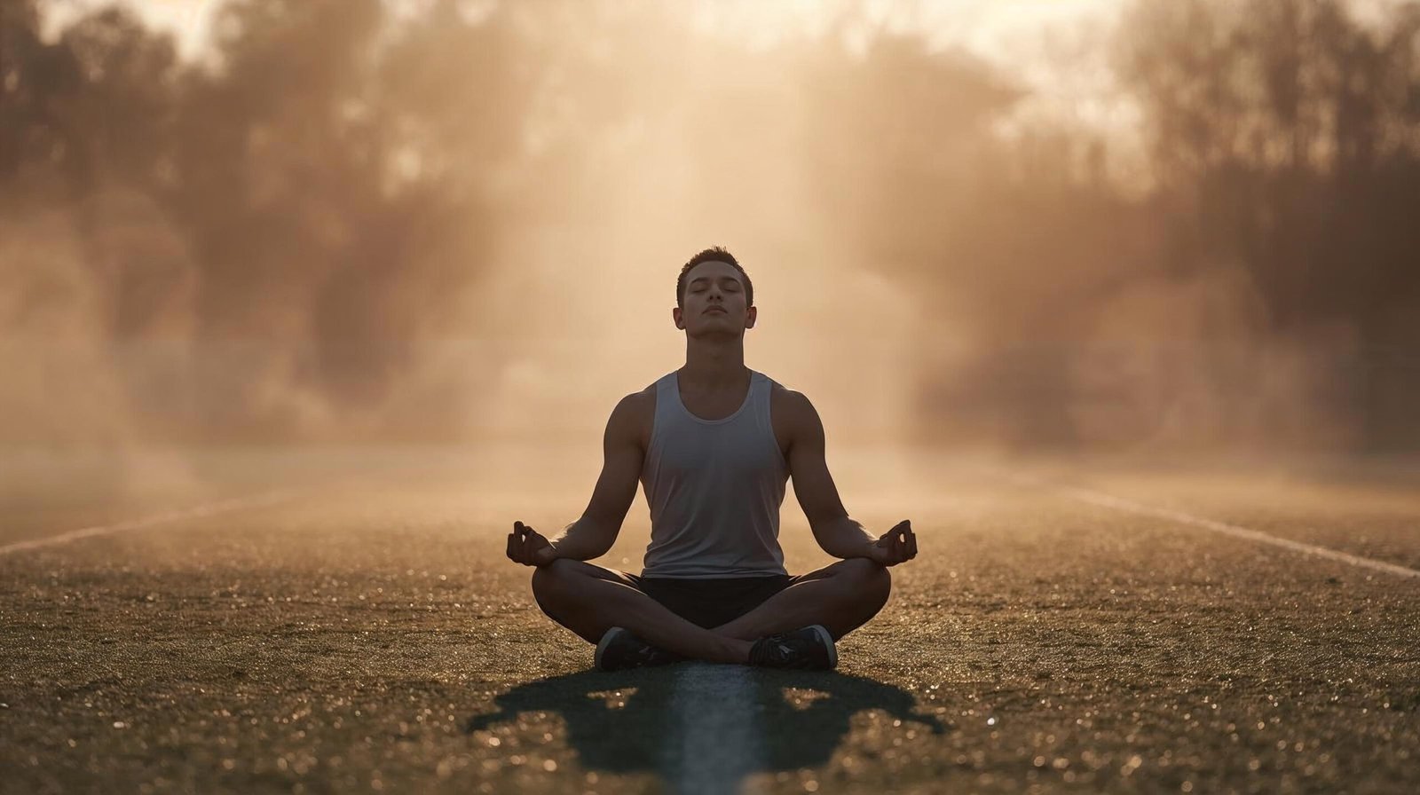 the mindful athlete engaging in mindfulness practice before training