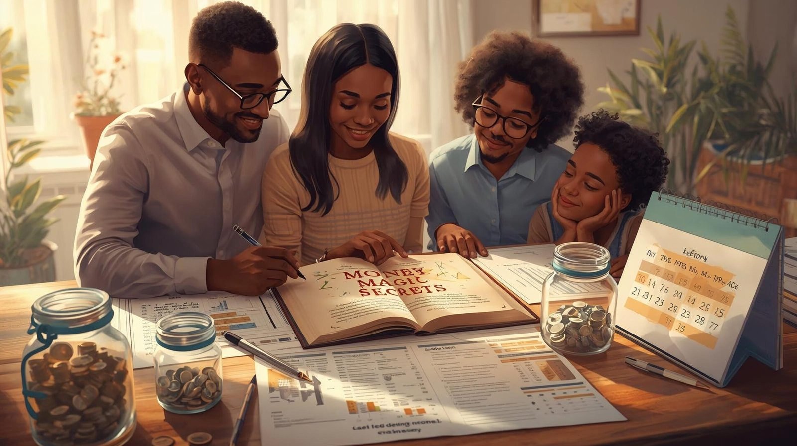Money Magic Secrets family financial planning illustration