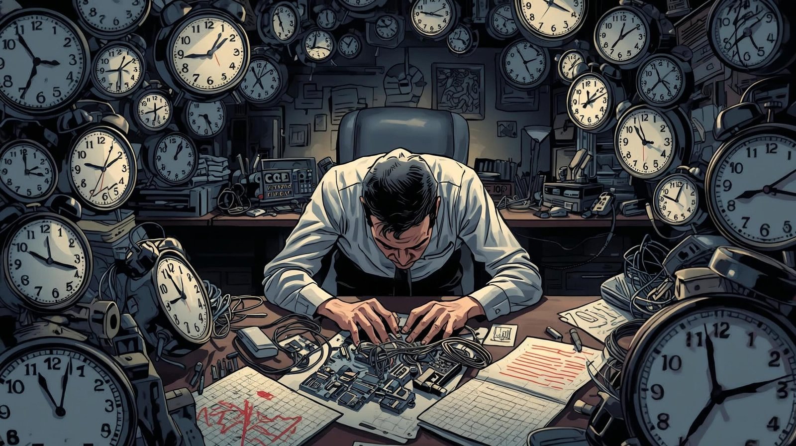 The Soul of a New Machine Summary depicting deadline pressure and mental exhaustion