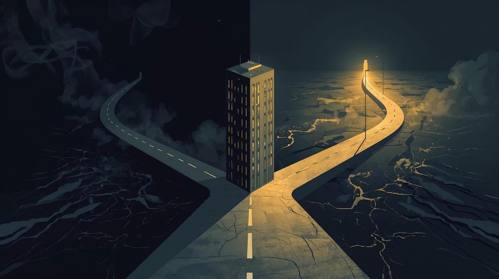 Crossing the Chasm Summary showing startup success versus failure paths