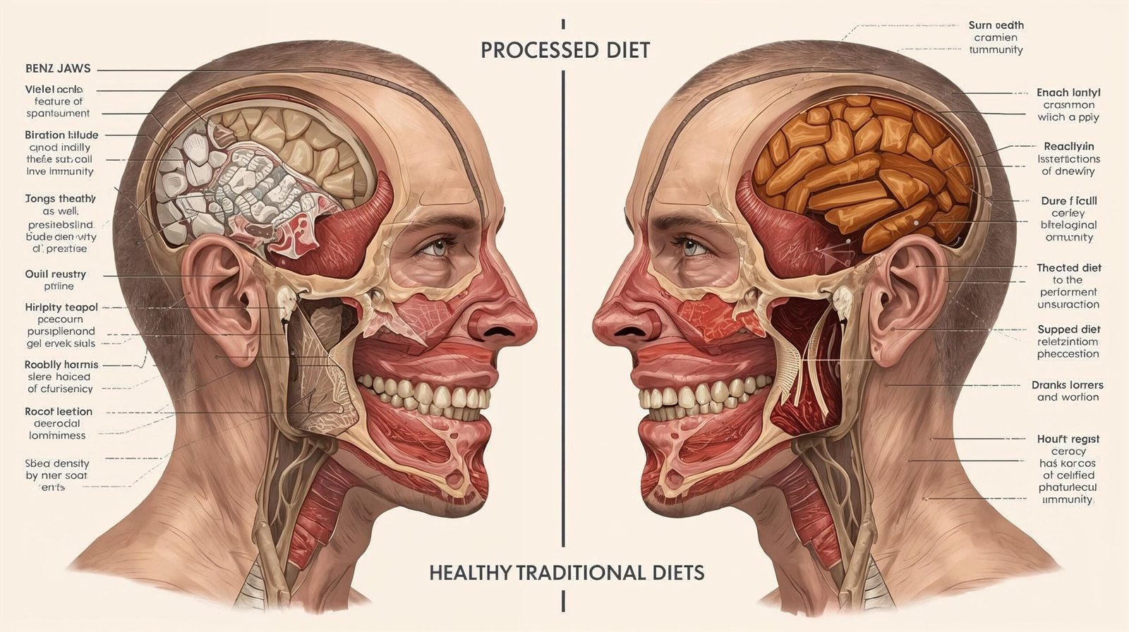 nutrition and physical degeneration visualized through physical decline from modern diets