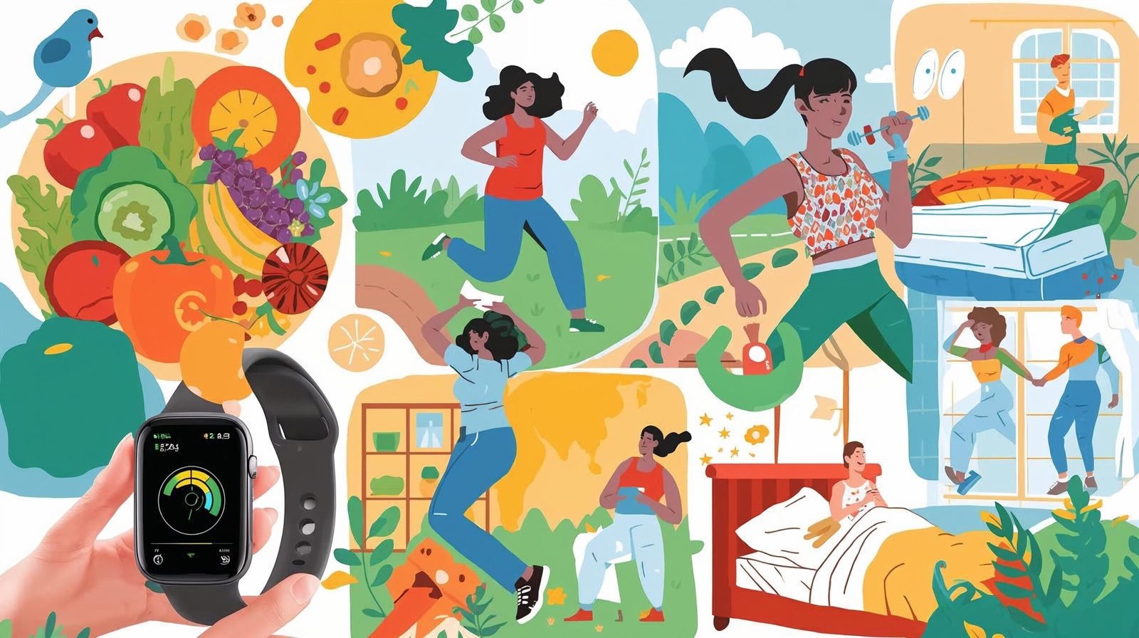 the circadian code holistic health lifestyle illustration