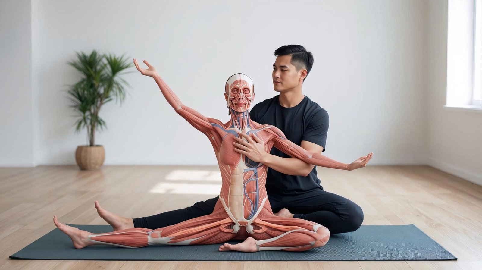 The Key Muscles of Yoga by Ray Long as a teaching guide for yoga practitioners