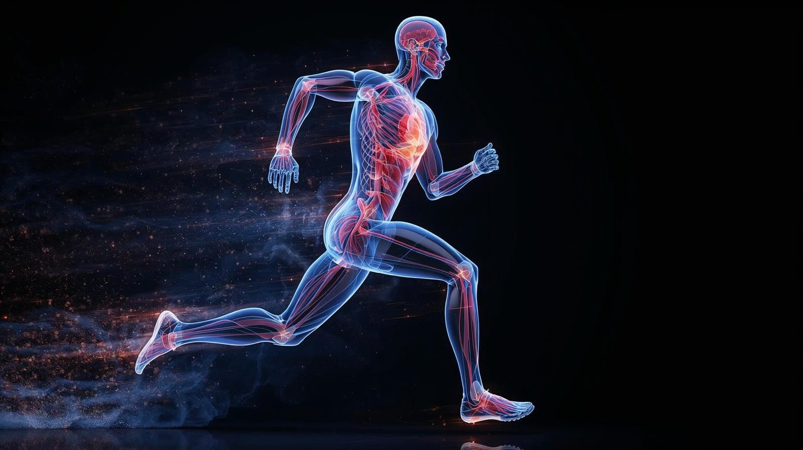 physiological adaptation and oxygen utilisation in the science of running illustrated inside human body