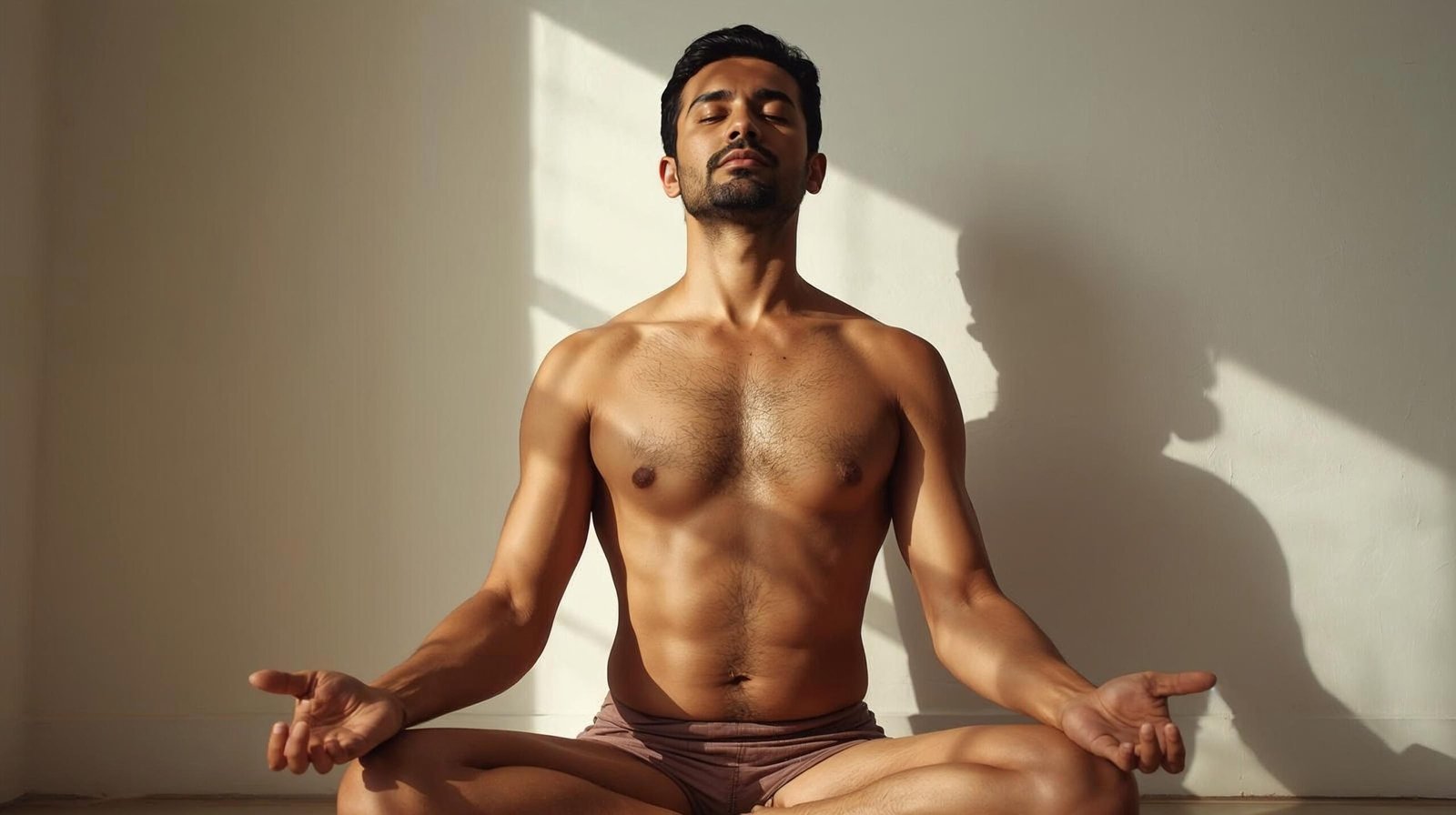 Light on Yoga Fitness pranayama practice for breath control and calm