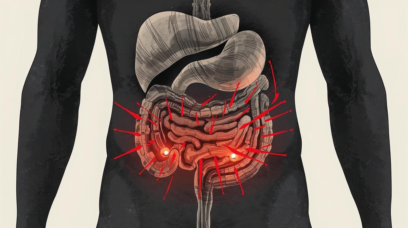 fiber menace illustrating digestive distress linked to excessive fiber intake
