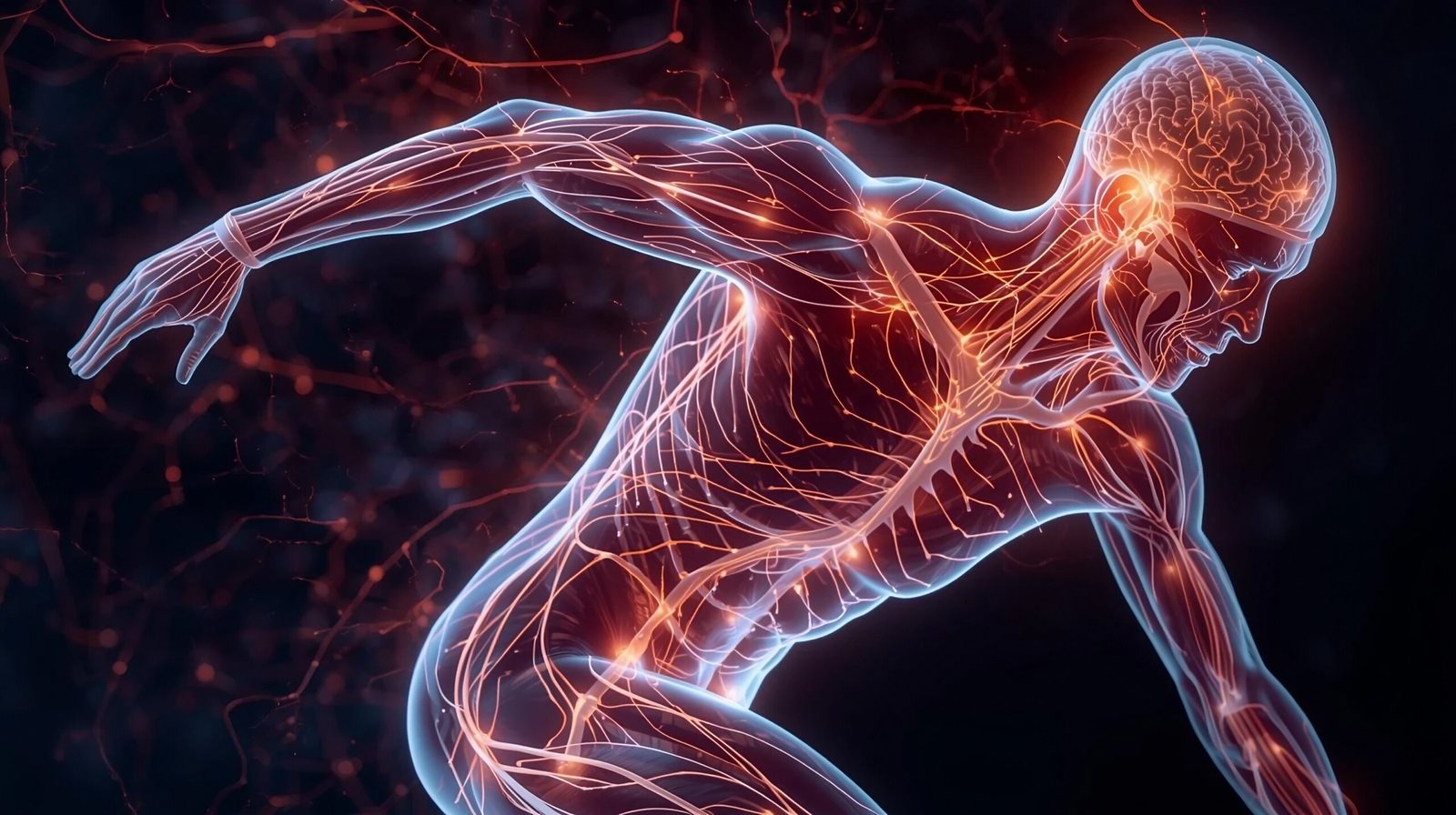 exercise physiology book illustration showing nervous system controlling muscle movement